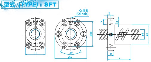 SFT3210滾珠絲桿圖 SFT3210滾珠絲桿圖