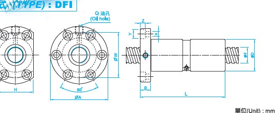 DFI3204滾珠絲桿圖 DFI3204滾珠絲桿圖